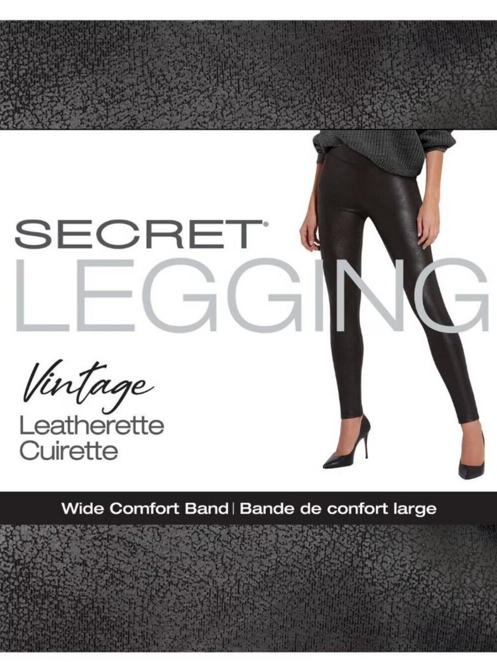 Small SECRET Vintage Faux Leather Leggings - Pants Black Sz Small